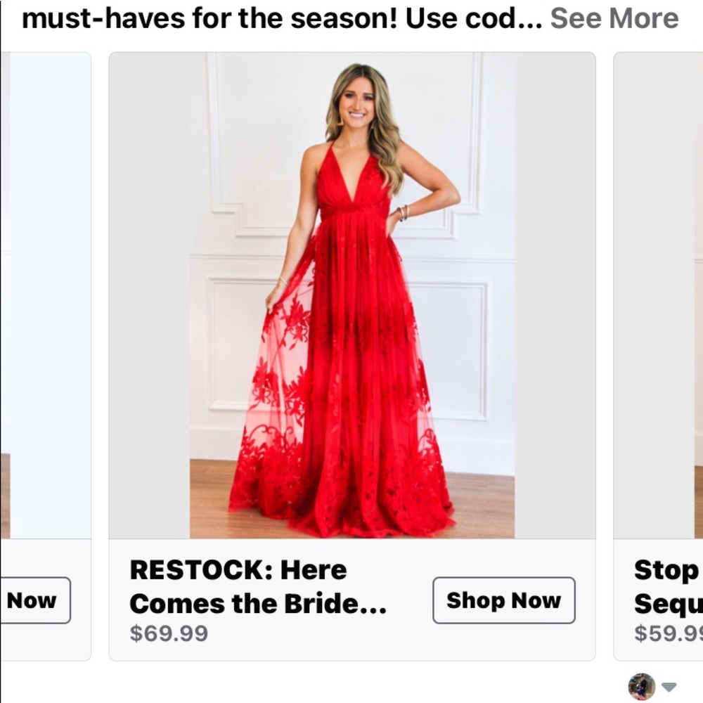 Casual red dress long